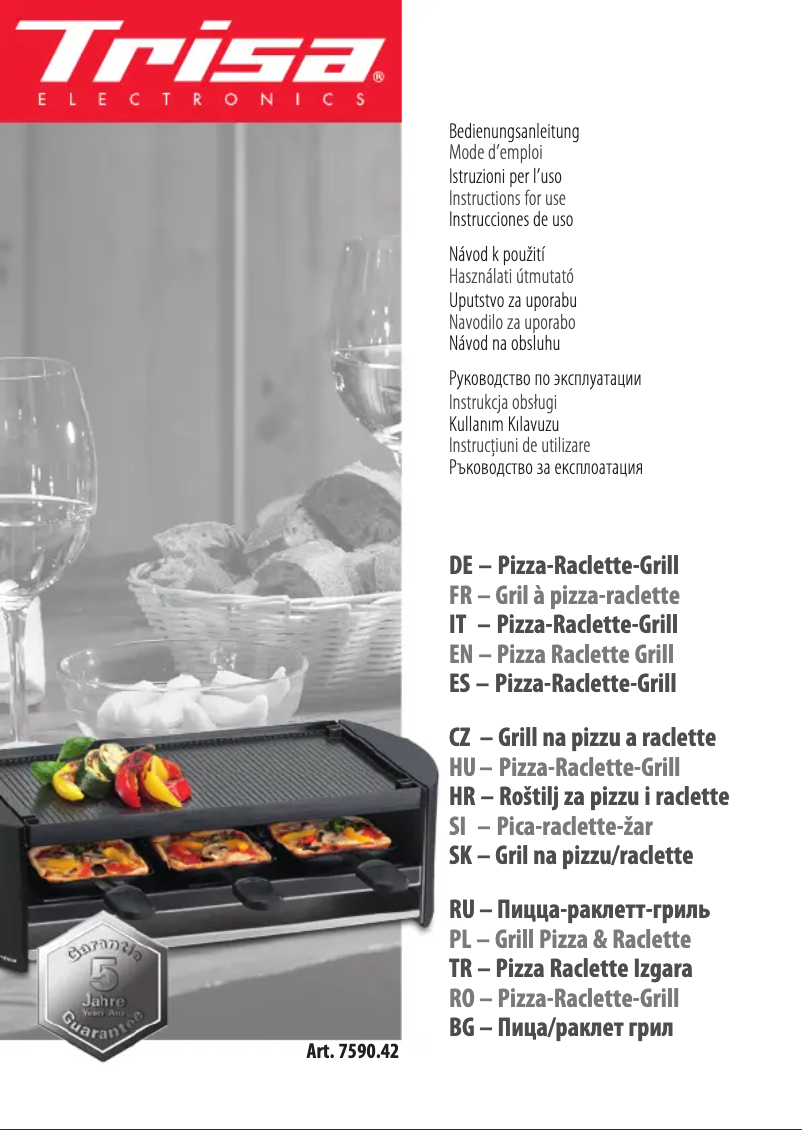 Page 1 of the manual User Manual Trisa Perfect Pizza 7590.42
