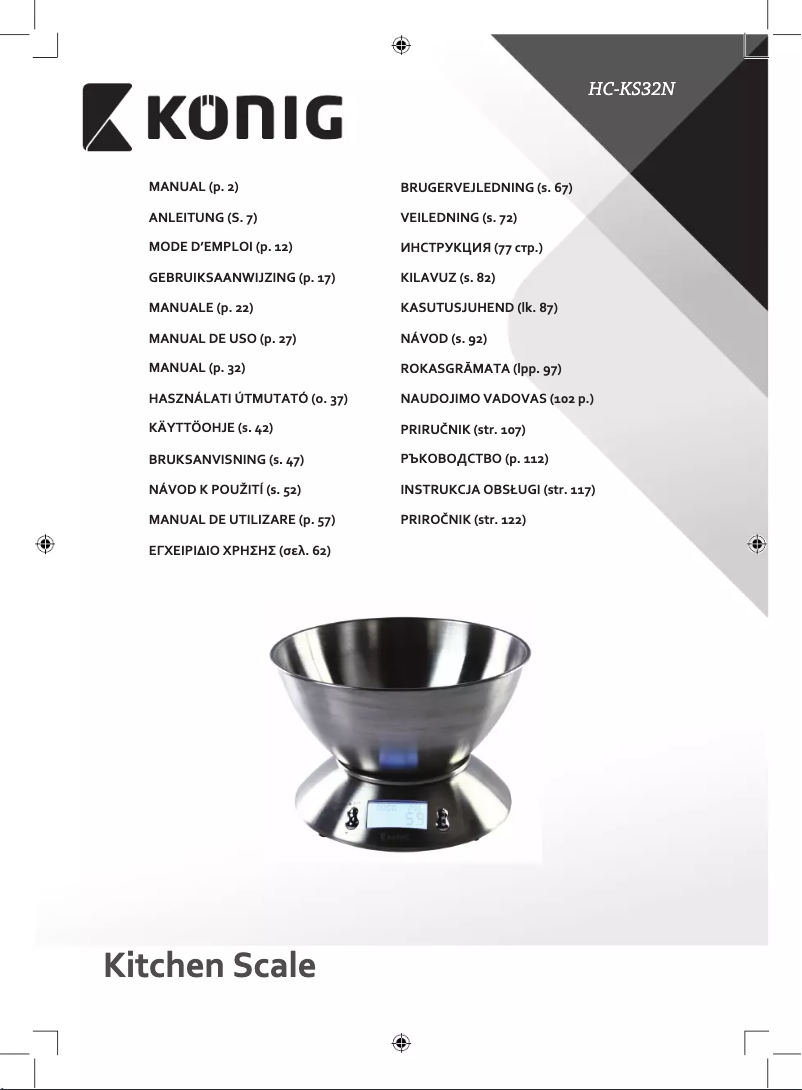 Page 1 of the manual User Manual Konig HC-KS32N