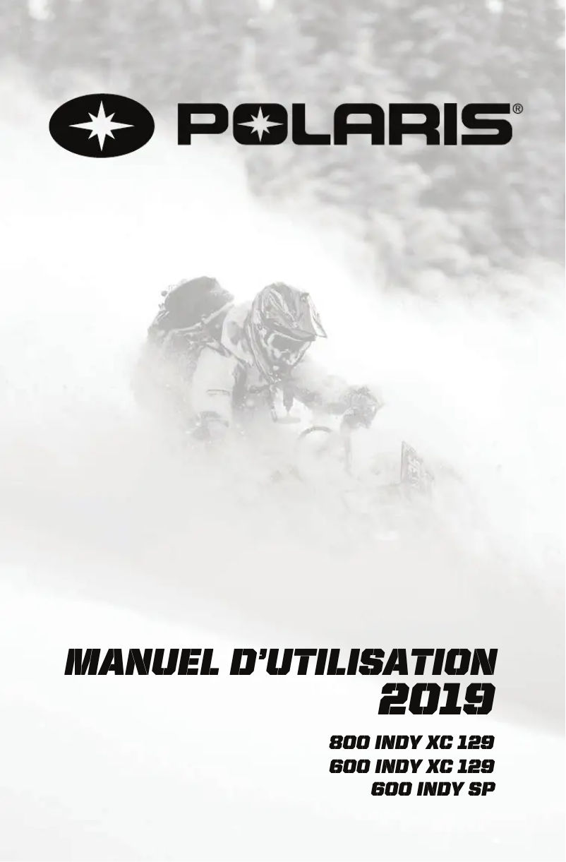 Page 1 of the manual User Manual Polaris 600 Indy SP 129 (2019)