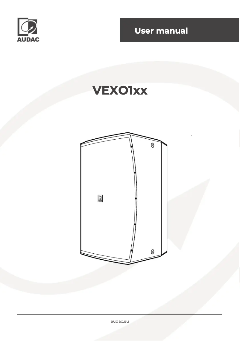 Page 1 of the manual User Manual Audac VEXO108