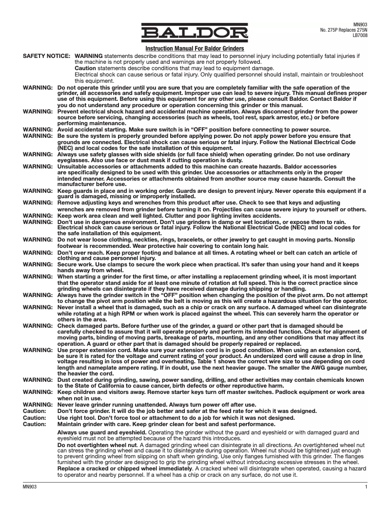 Image de la première page du manuel de l'appareil 7B1021W