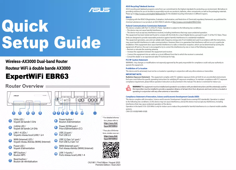 First page image of the manual for ExpertWiFi EBR63