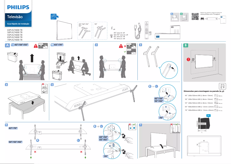 First page image of the manual for 70PUG7408