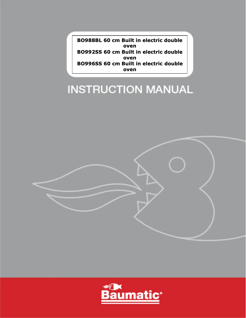 Page 1 of the manual User Manual Baumatic BO996SS