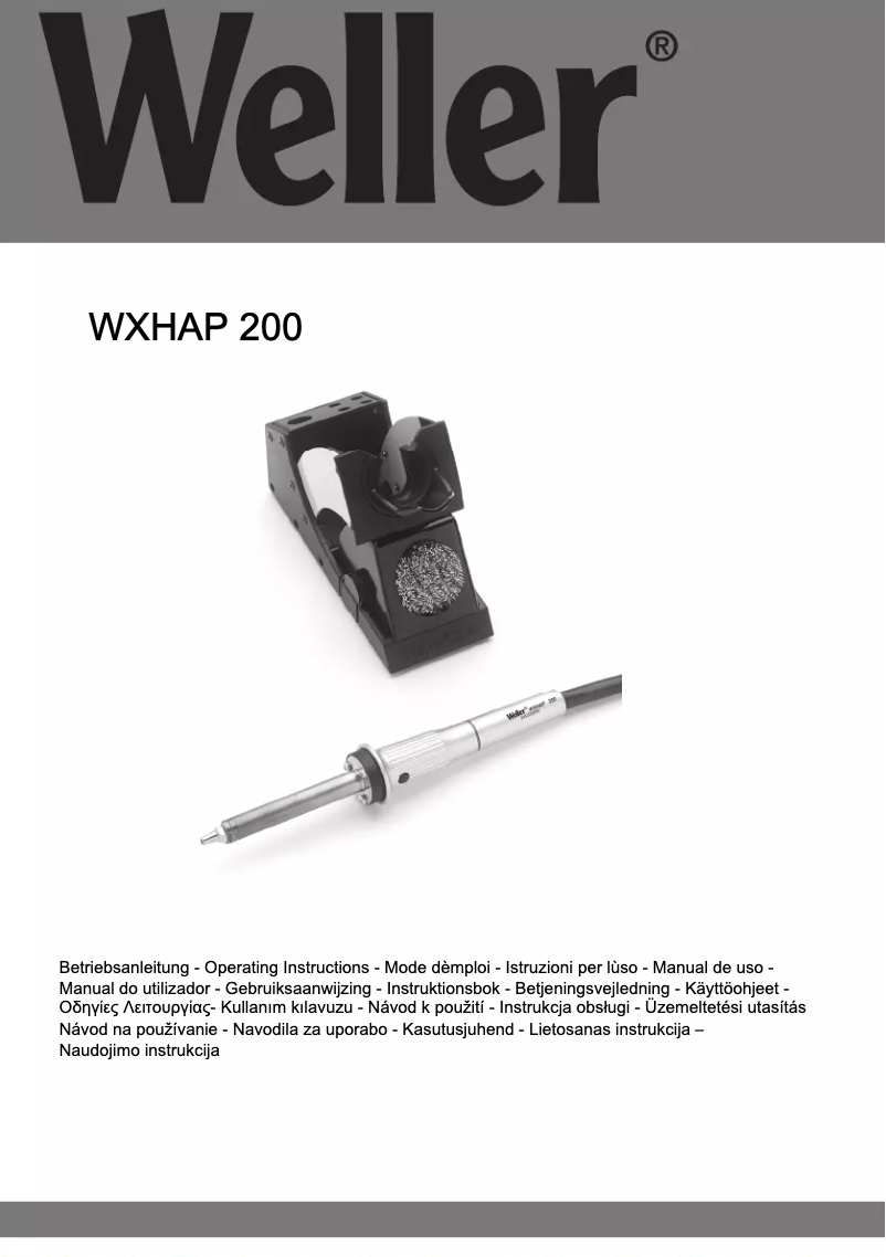 First page image of the manual for WXHAP 200
