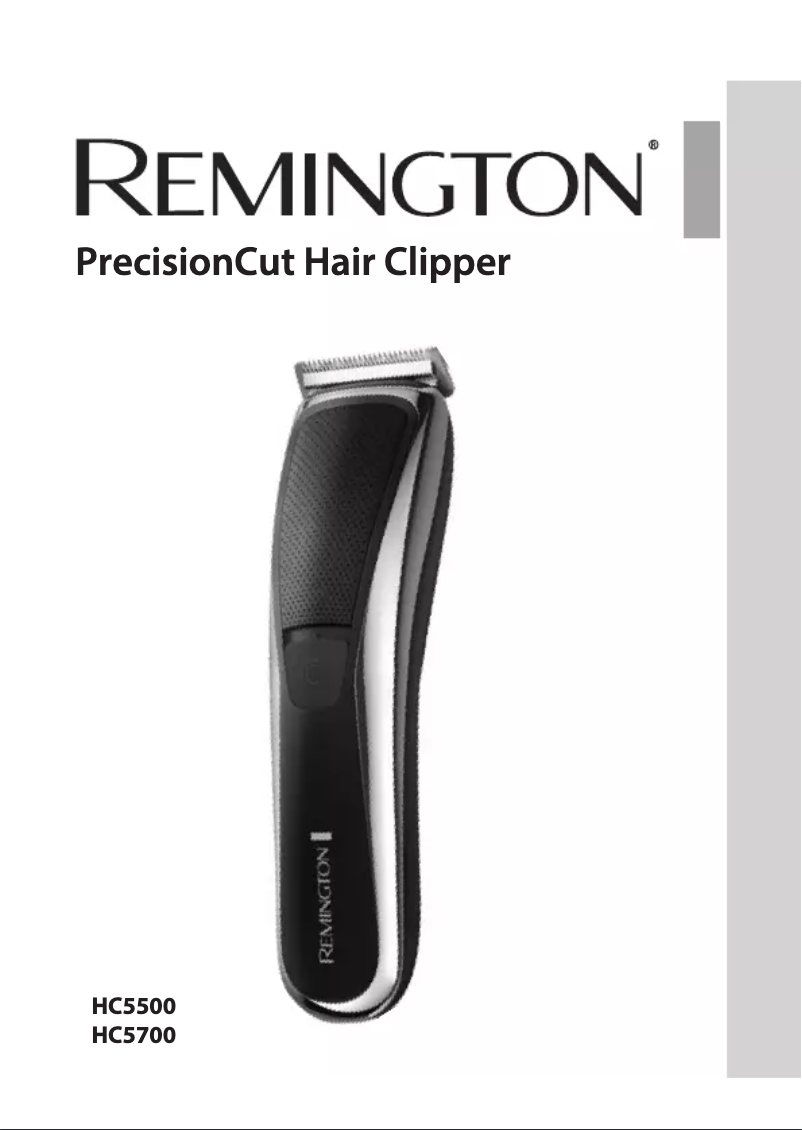 Page 1 of the manual User Manual Remington PrecisionCut HC5500