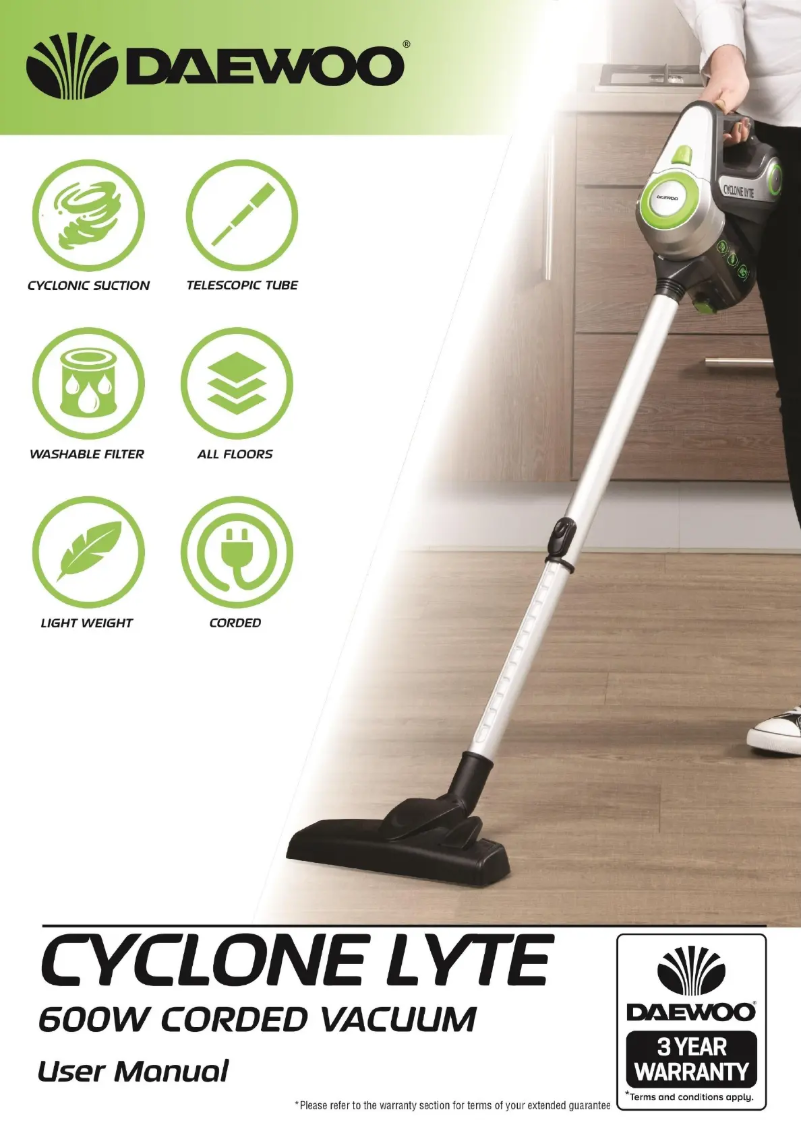 First page image of the manual for Cyclone Lyte FLR00039