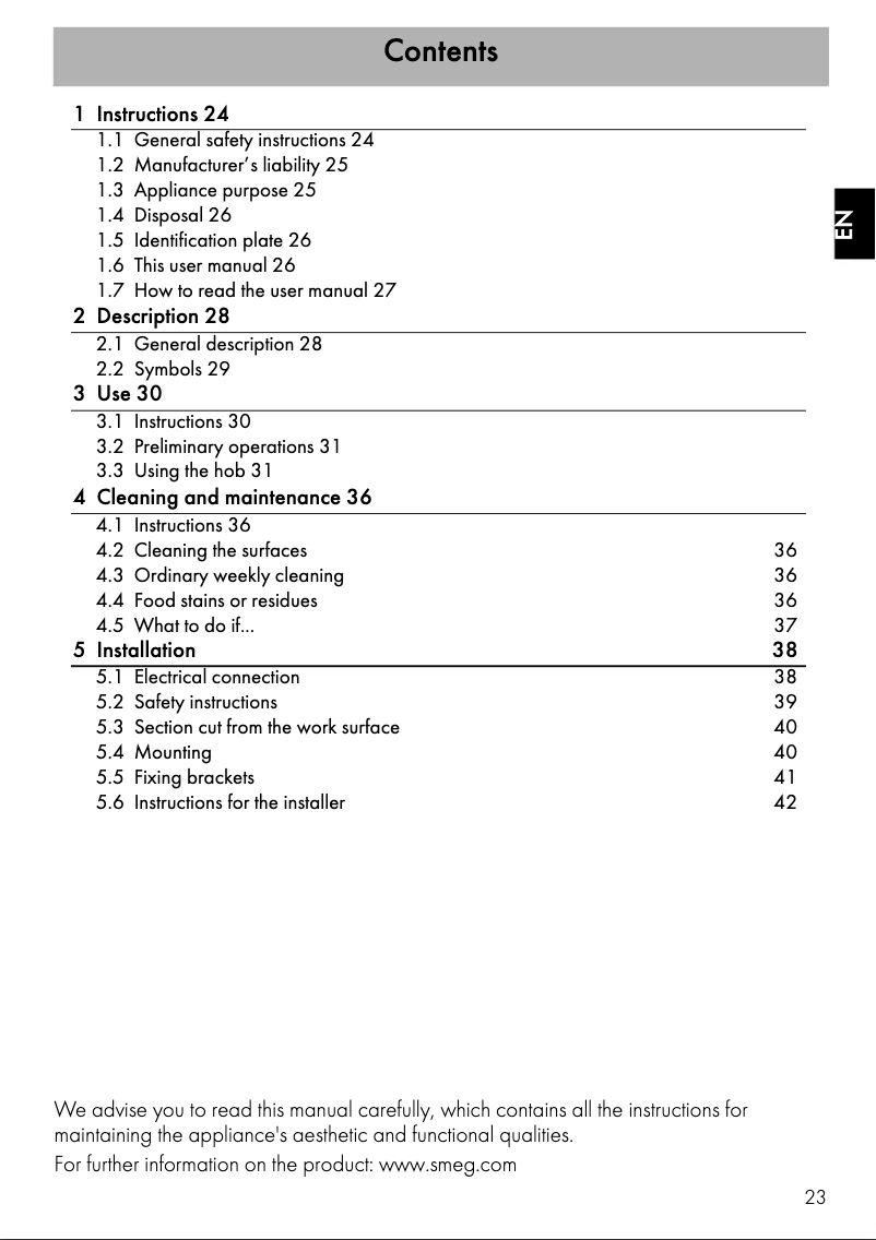 First page image of the manual for PI764AO
