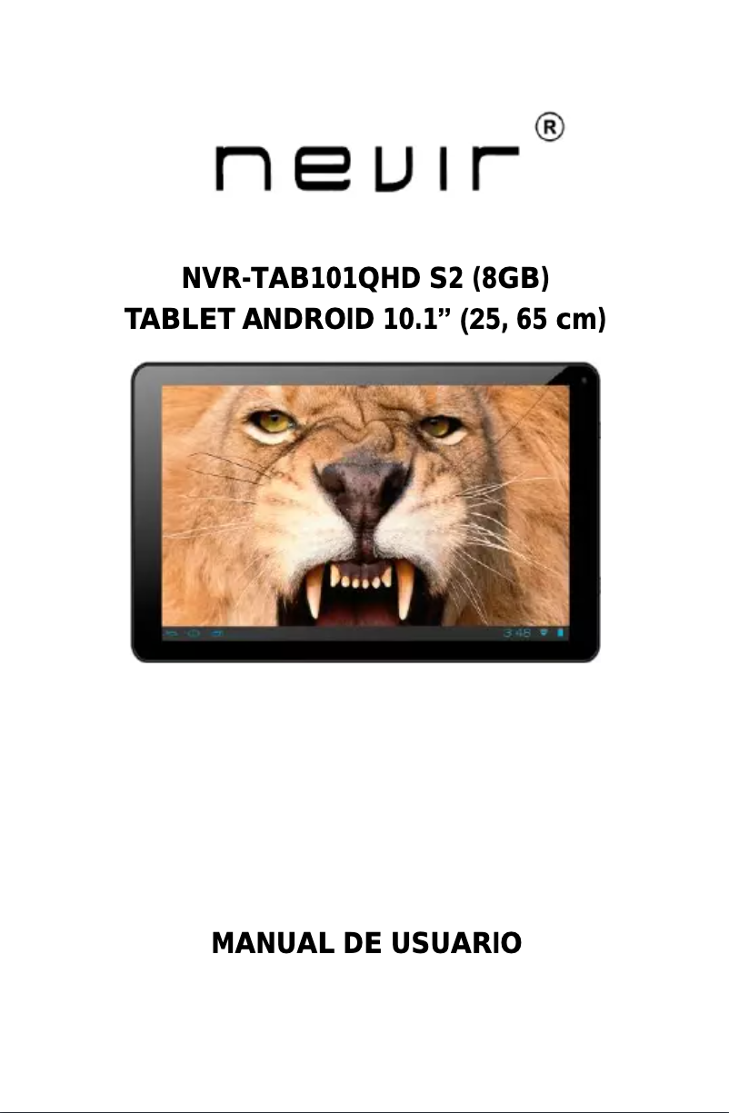 Page 1 of the manual User Manual Nevir NVR-TAB101QHD S2 (8GB)