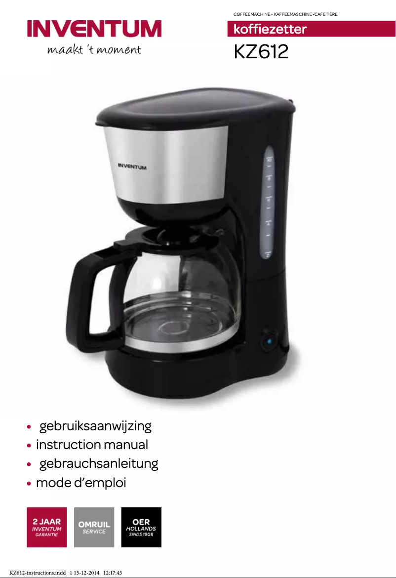 Page 1 of the manual User Manual Inventum KZ612