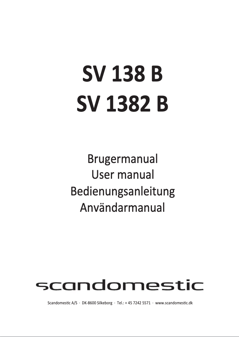 First page image of the manual for SV 138 B