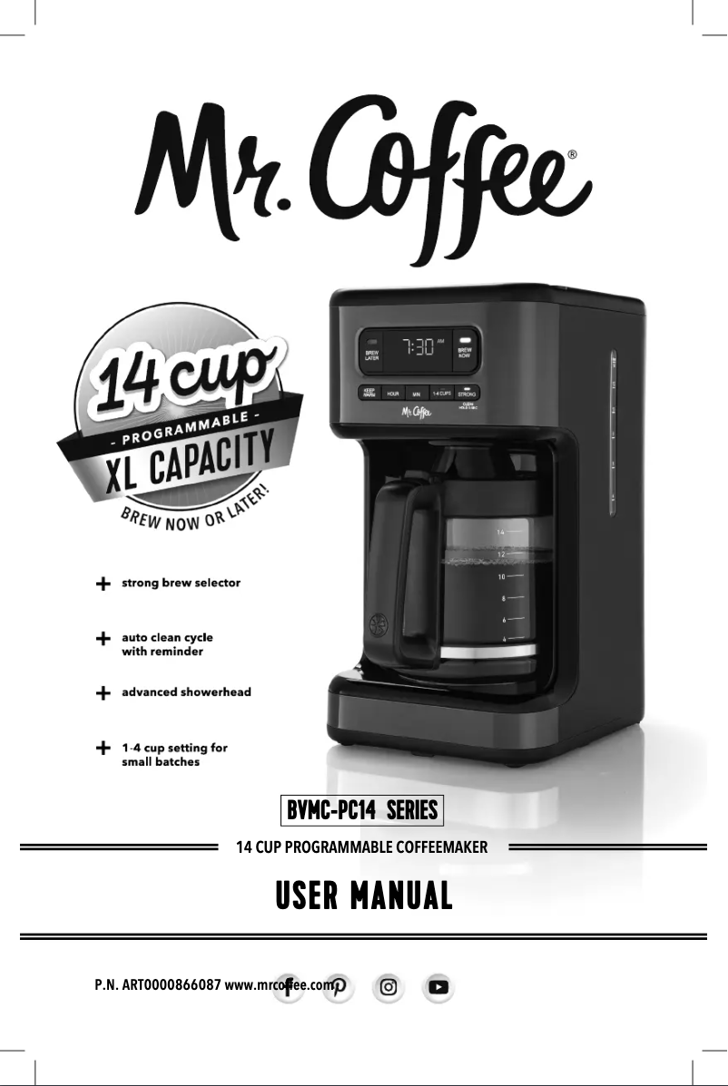 First page image of the manual for 14-Cup