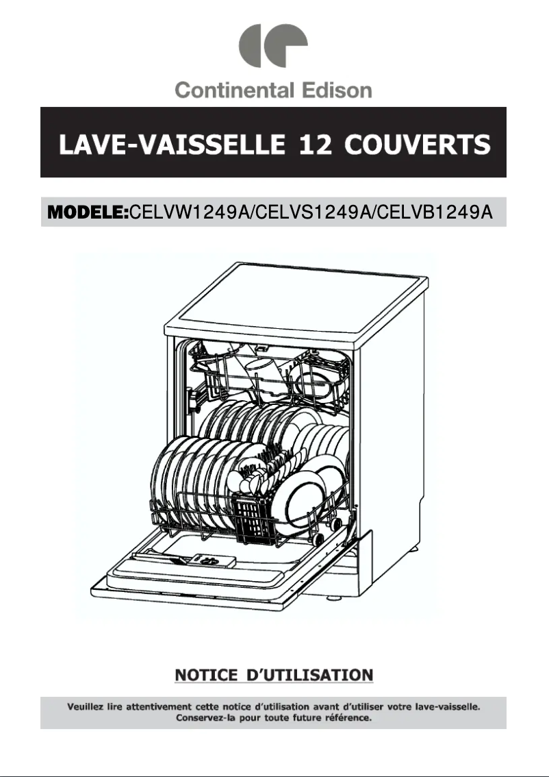 Page 1 of the manual User Manual Continental Edison CELVB1249A