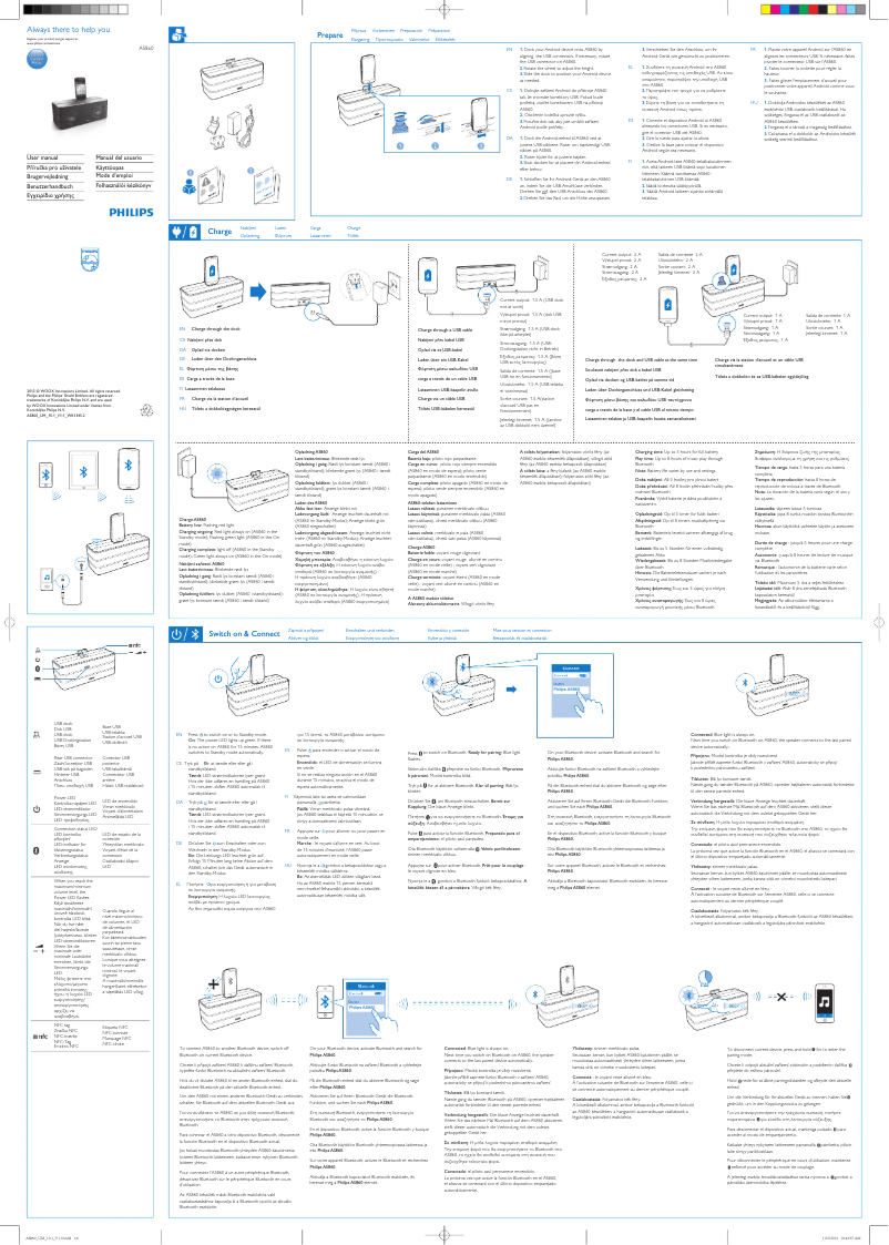 First page image of the manual for AS860