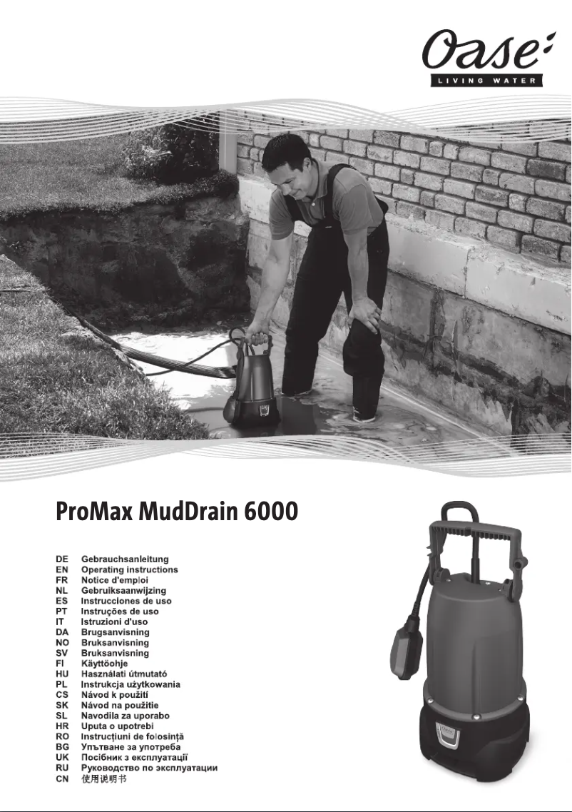 First page image of the manual for ProMax MudDrain 6000