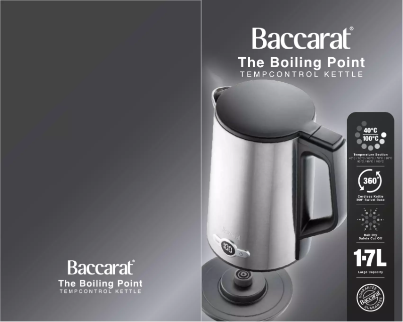 Page 1 of the manual User Manual Baccarat The Boiling Point