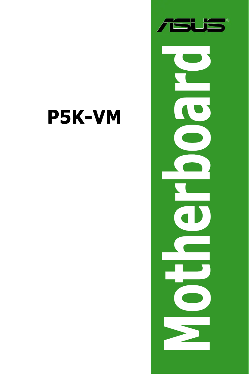 Page 1 of the manual User Manual Asus P5K-VM