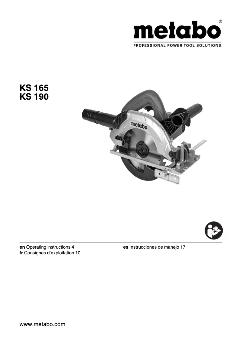 First page image of the manual for KS 190