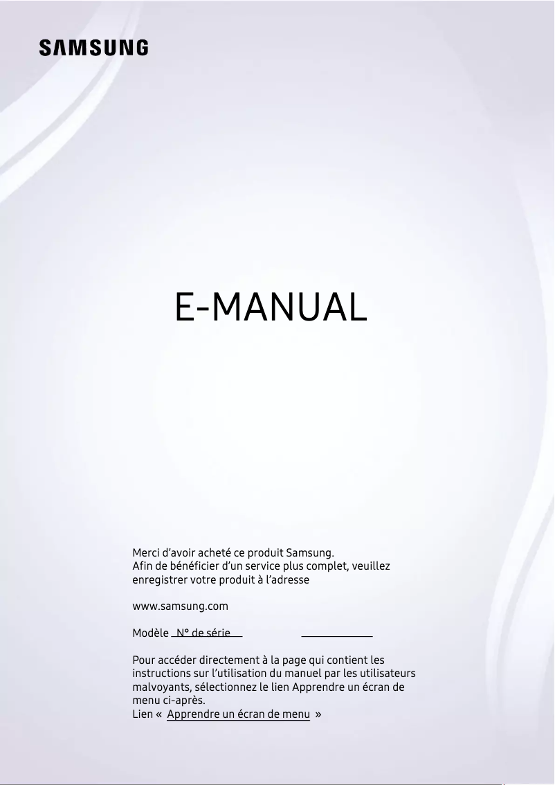 First page image of the manual for QE75Q83BAT