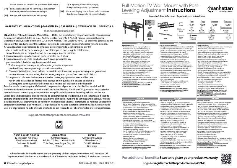 First page image of the manual for 462440