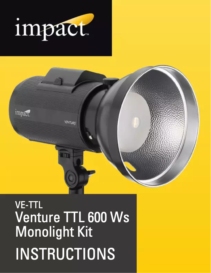 Page 1 of the manual User Manual Impact Venture TTL-600