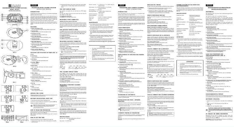 Page 1 of the manual User Manual Oregon Scientific PE316CA