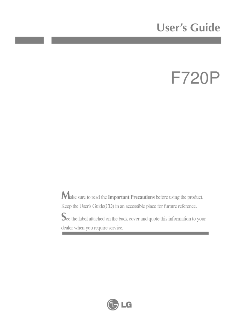 First page image of the manual for F720P