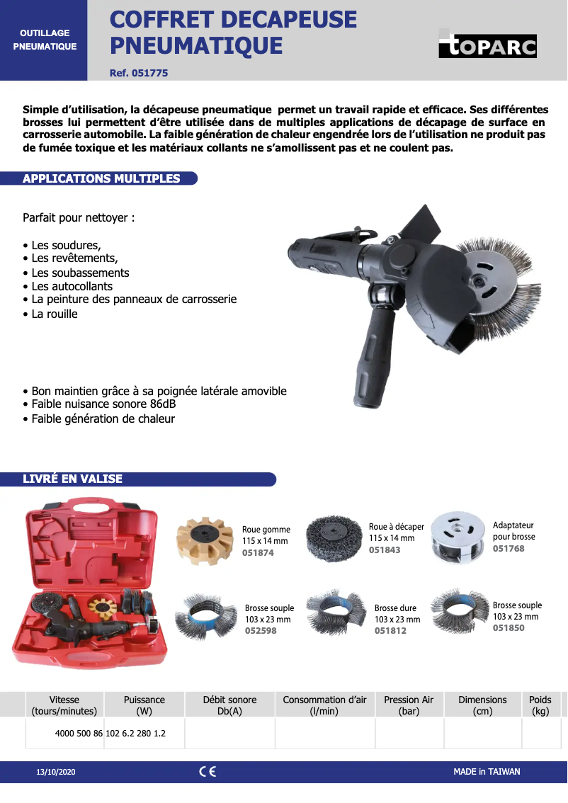 Page 1 of the manual Technical Sheet GYS 051775