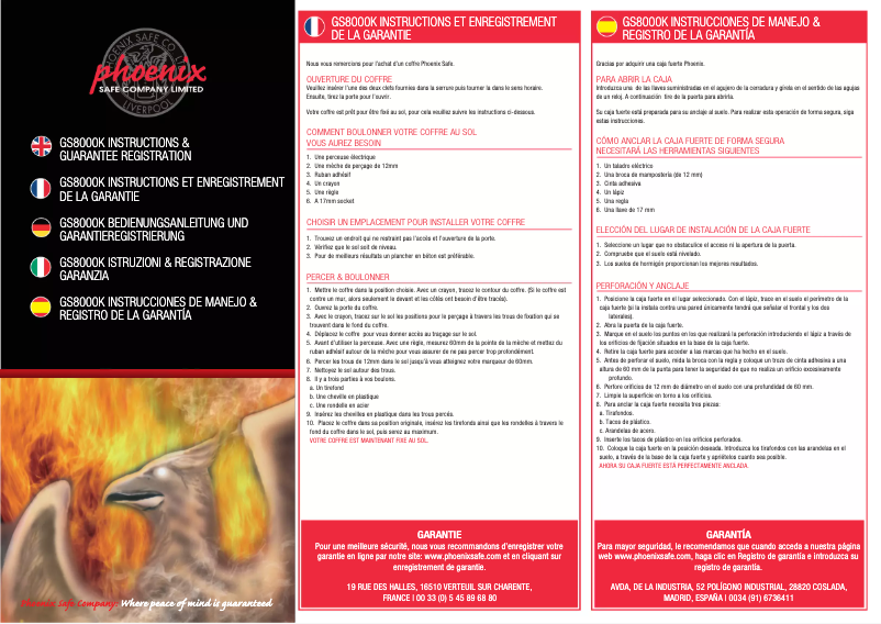 Page 1 of the manual User Manual Phoenix Tucana GS8011K