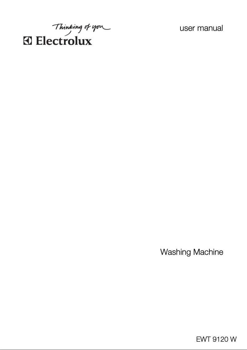 Page 1 of the manual User Manual Electrolux EWT 9120 w