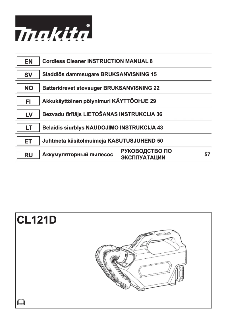 First page image of the manual for CL106FD