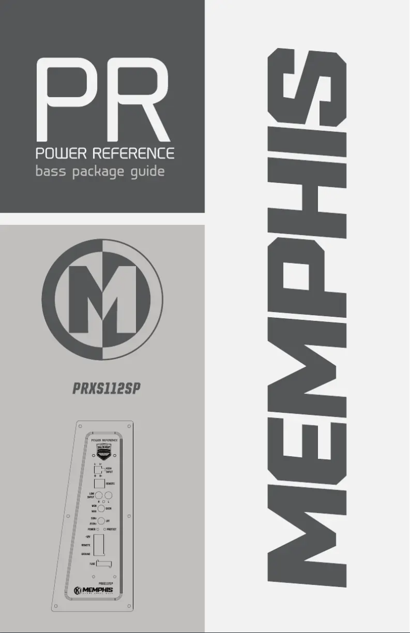 Page 1 of the manual User Manual Memphis Audio PRXS112SP
