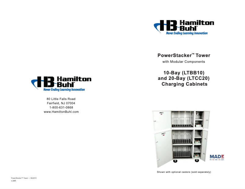 Page 1 of the manual User Manual Hamilton Buhl PowerStacker LTCC20