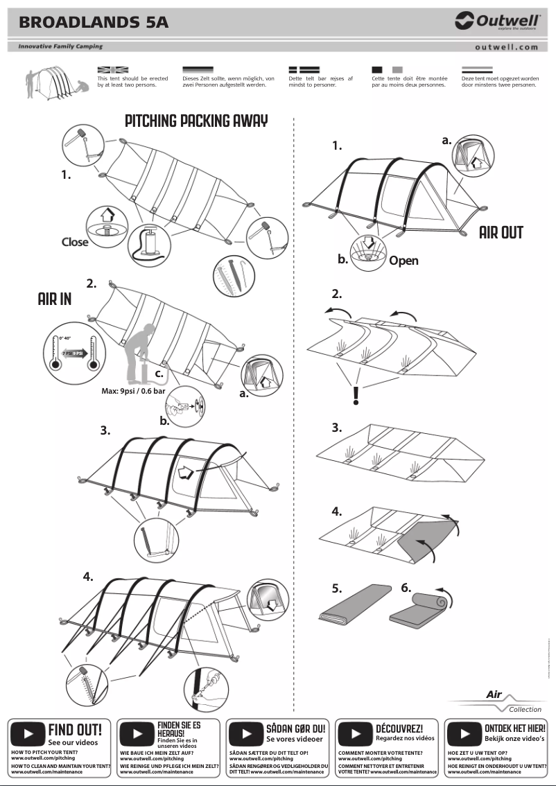 First page image of the manual for Broadlands 5A