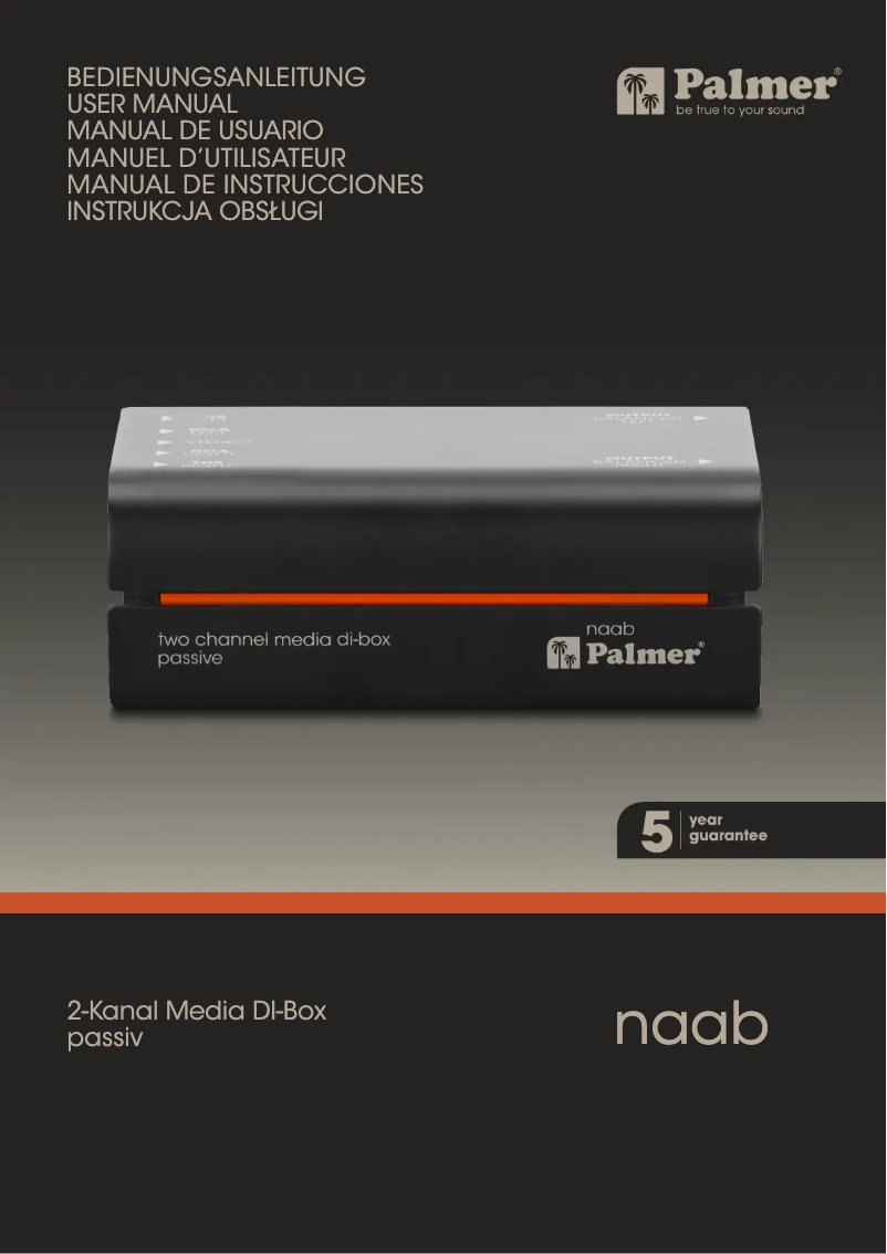 Page 1 of the manual User Manual Palmer RIVER naab