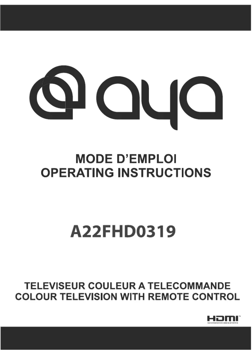 Page 1 of the manual User Manual AYA A22FHD0319