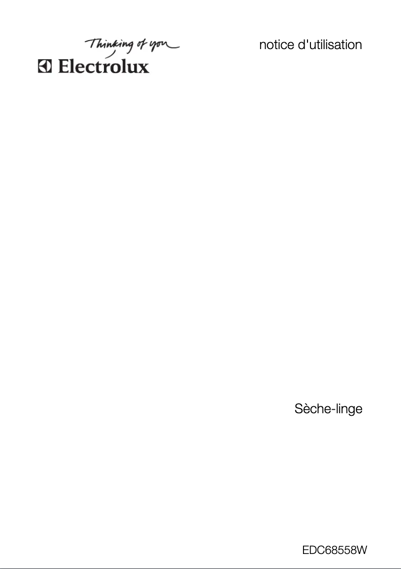 First page image of the manual for EDC68558W