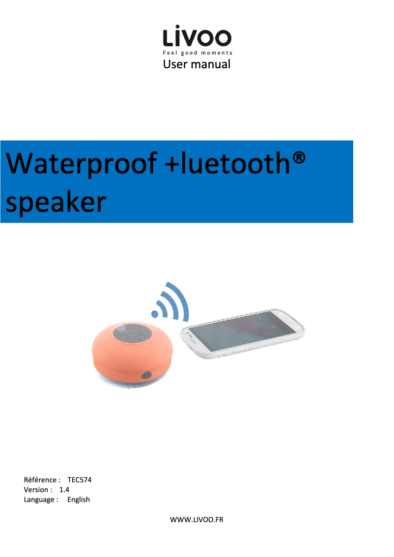 Page 1 of the manual User Manual Livoo TEC574