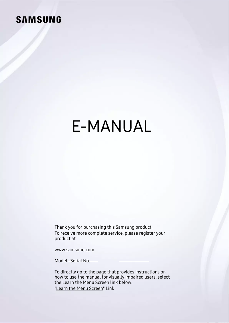 Page 1 of the manual User Manual Samsung QN55LS03AAFXZA