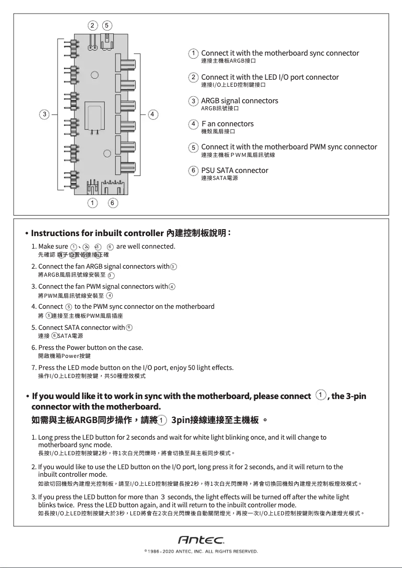 First page image of the manual for P20C ARGB
