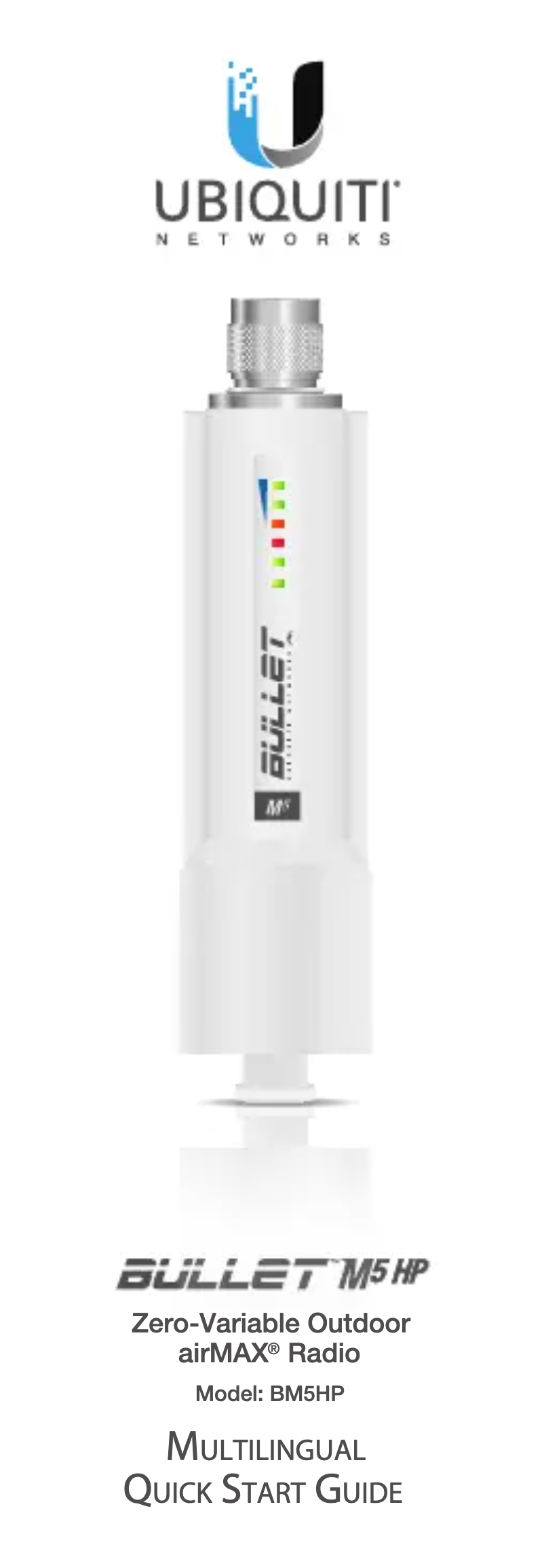 Page 1 de la notice Manuel utilisateur Ubiquiti Networks BM5HP