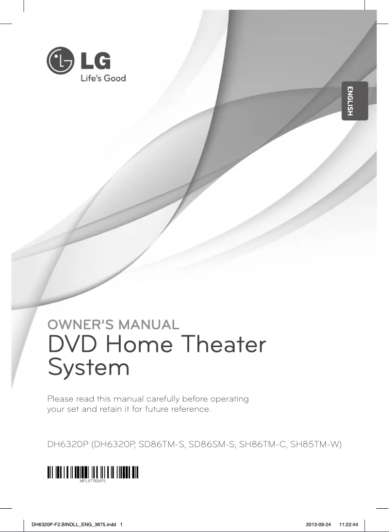 First page image of the manual for DH6320P