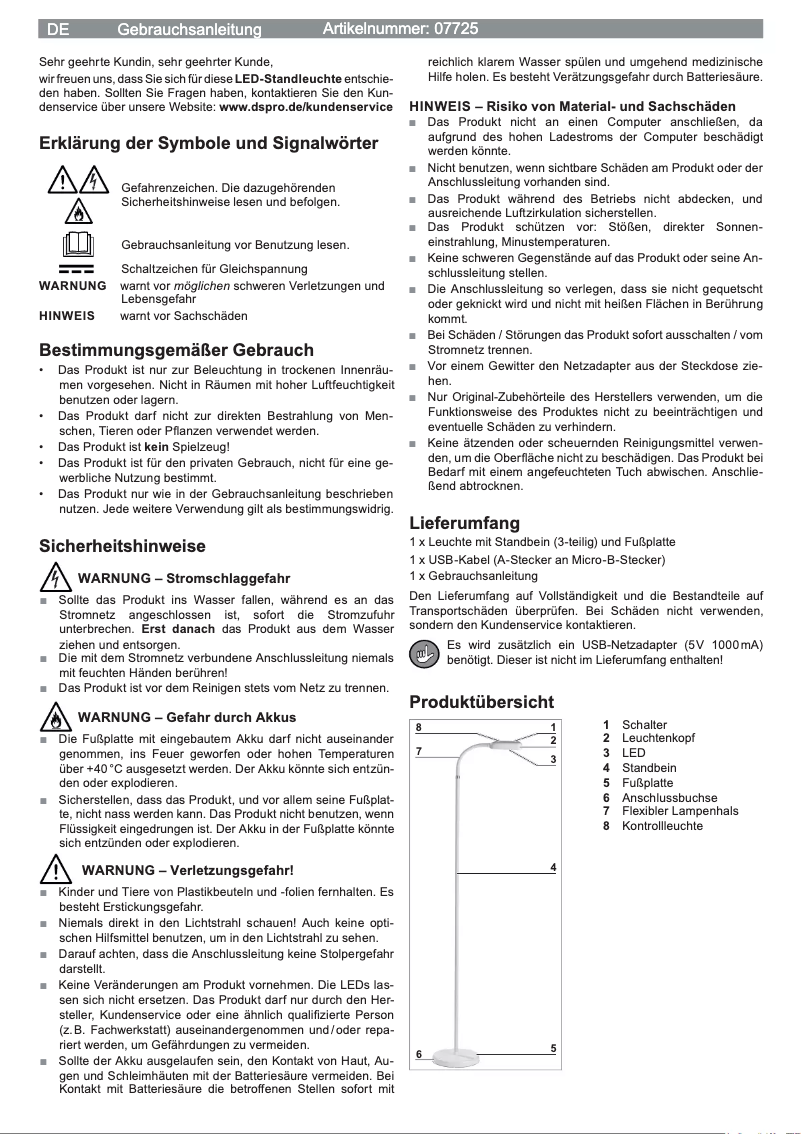Page 1 of the manual User Manual EasyMaxx 07725