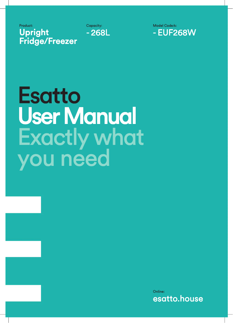 Page 1 of the manual User Manual Esatto EUF286W