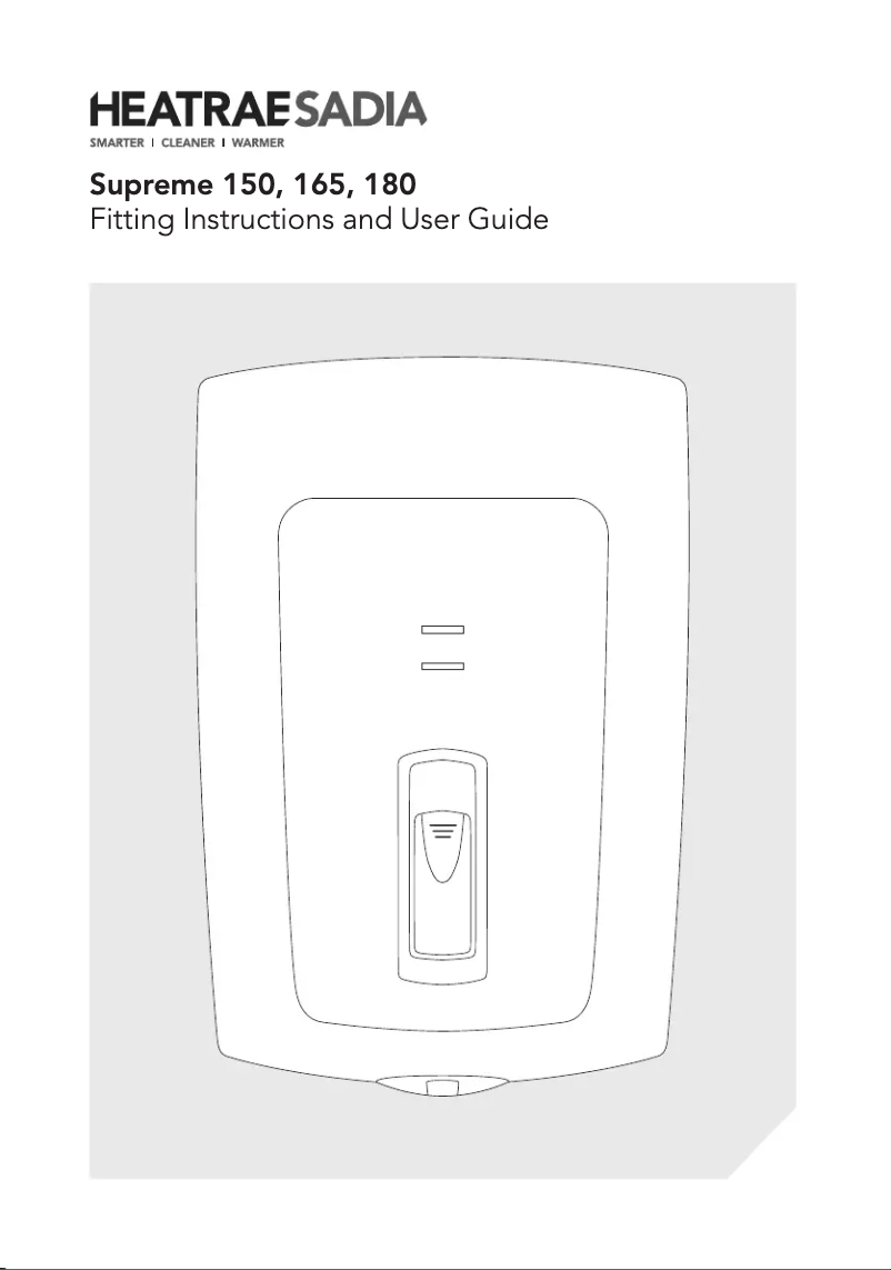 First page image of the manual for Supreme 180