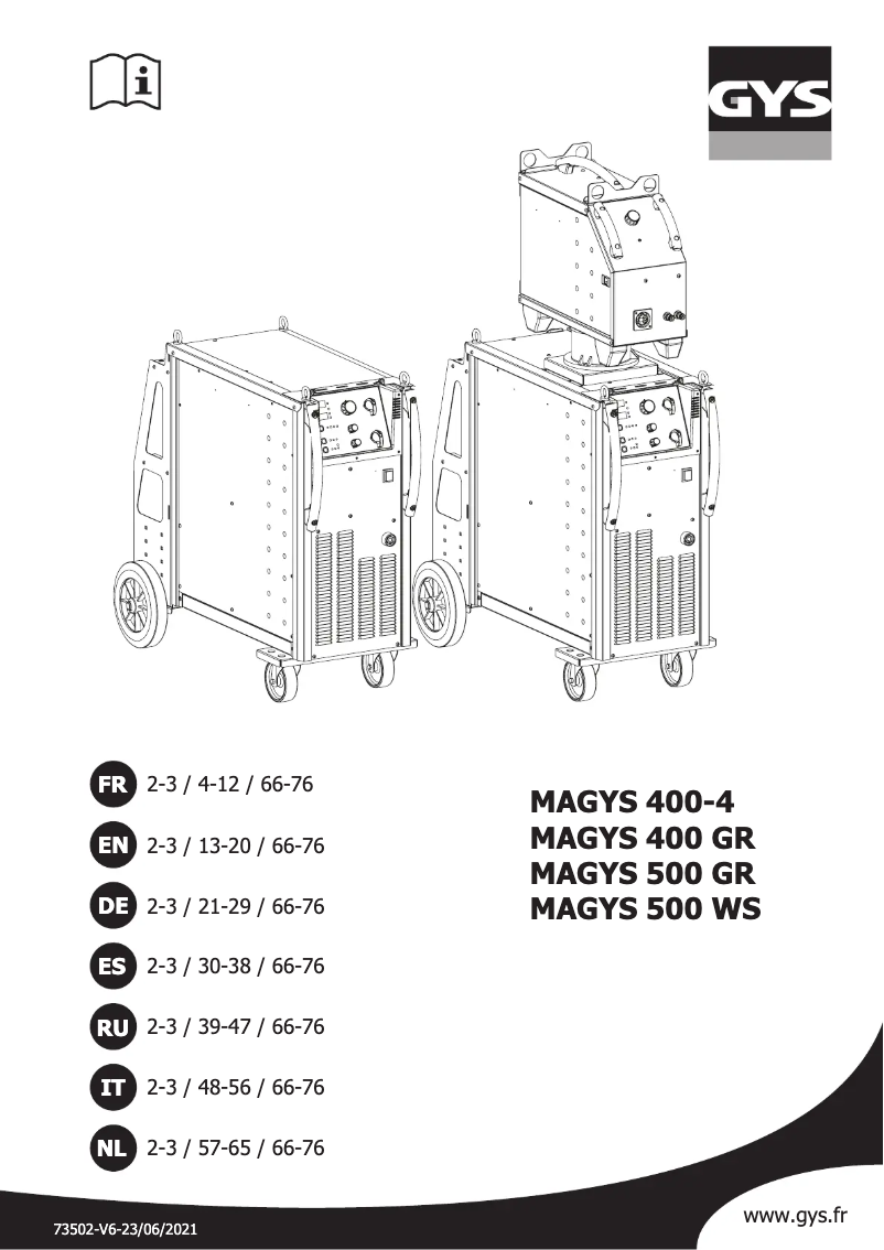 First page image of the manual for Magys 400 GR