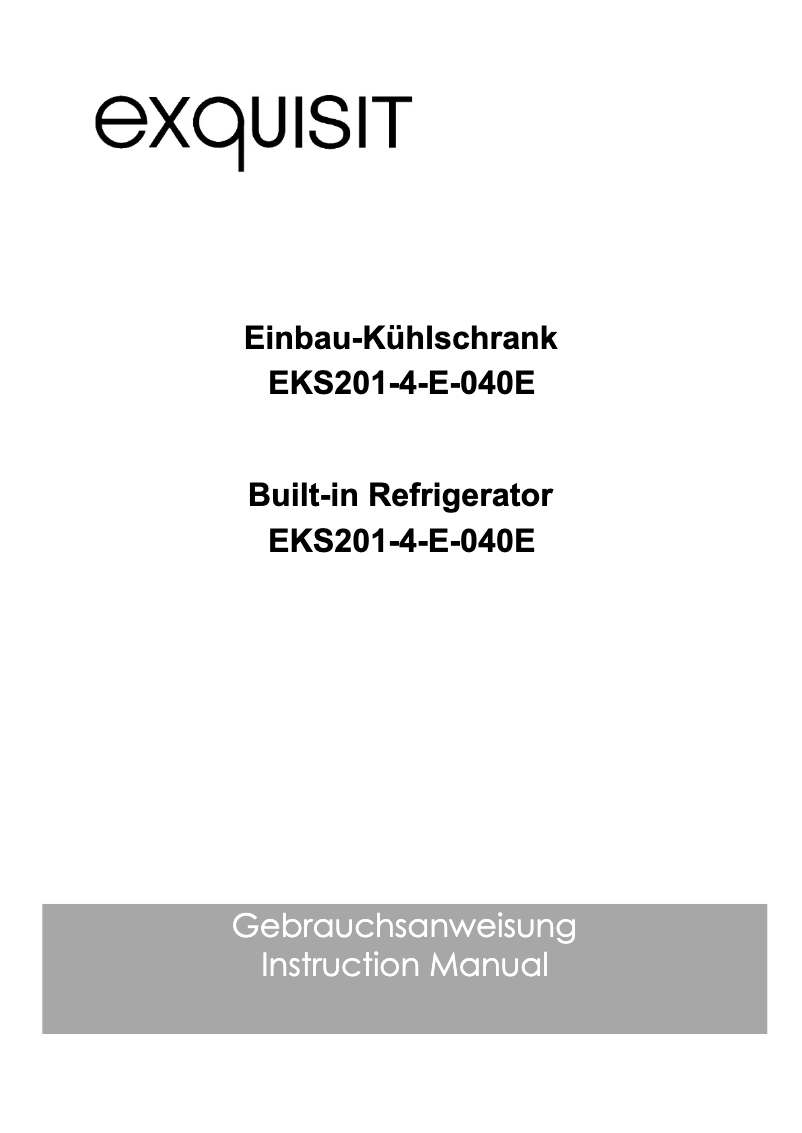 First page image of the manual for EKS201-4-E-040E