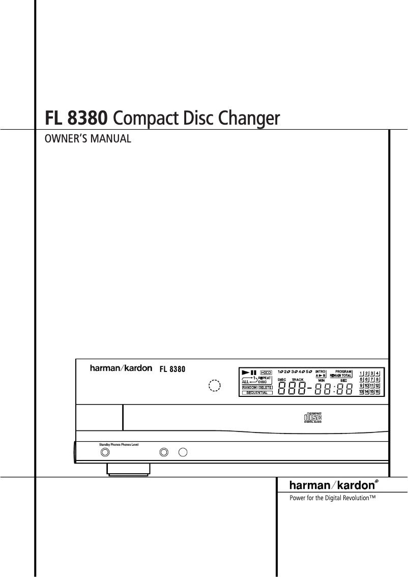 First page image of the manual for F L8380