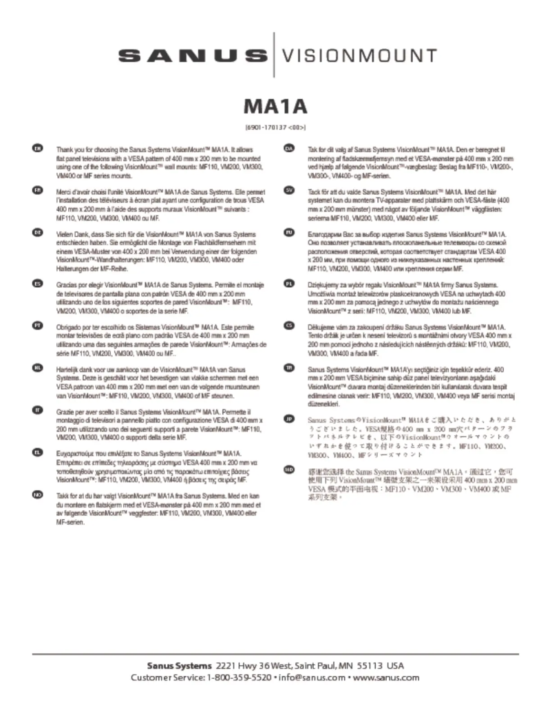 First page image of the manual for MA1A