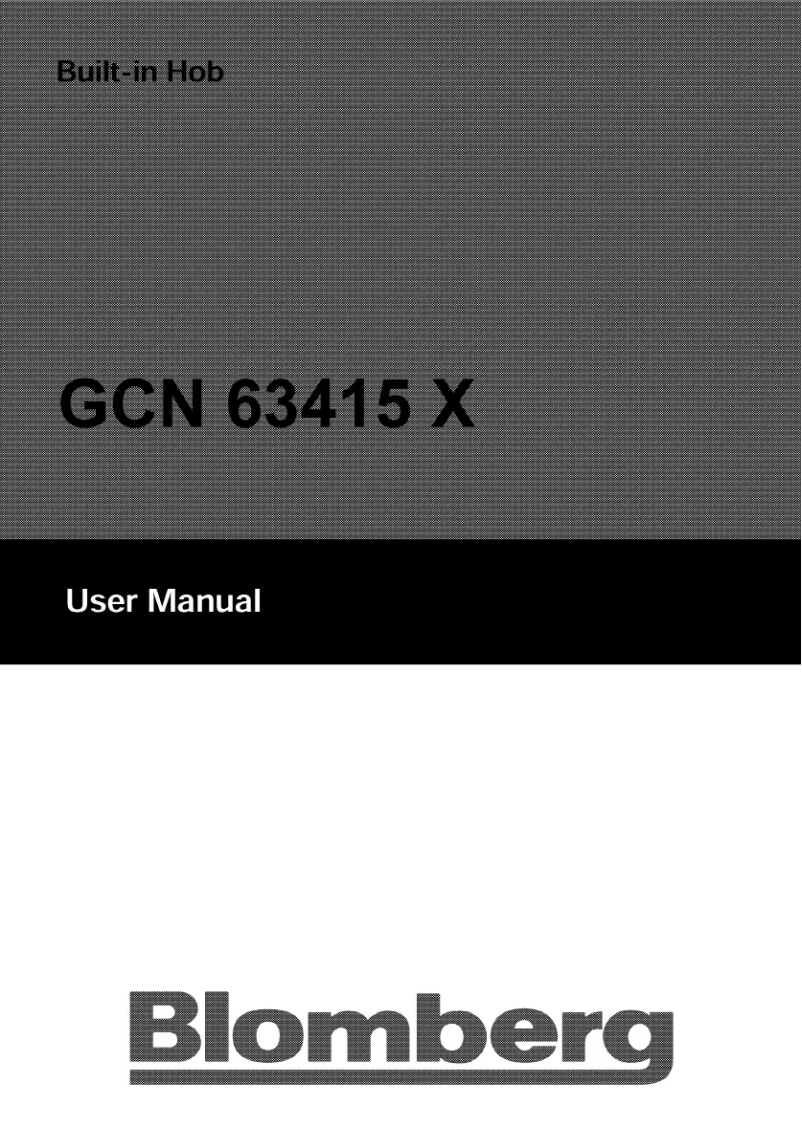 Page 1 of the manual User Manual Blomberg GCN 63415